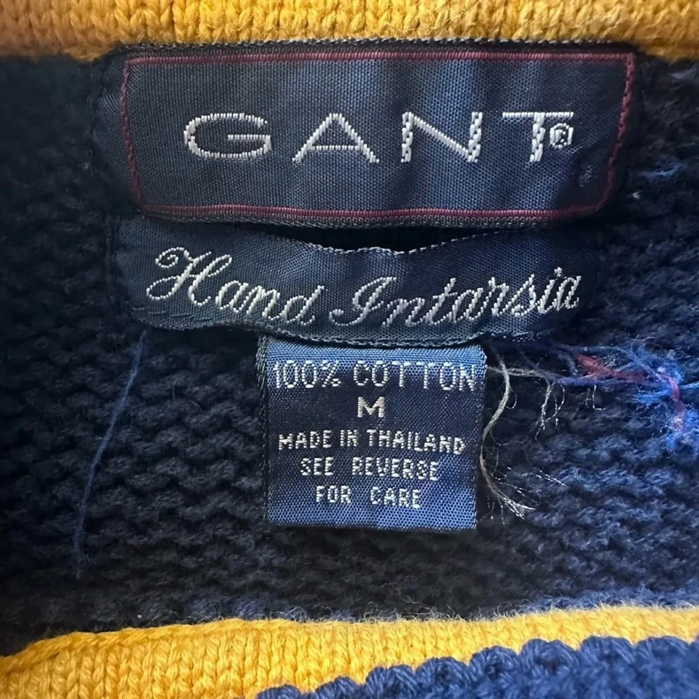 GANT heavy men's pullover sweater pendant Med thick  VARSITY - Picture 3 of 6